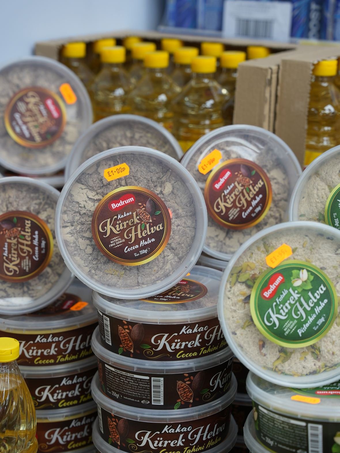 Tubs of Turkish helva